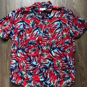 GAP Tropical Print Short-sleeve Button-up Shirt